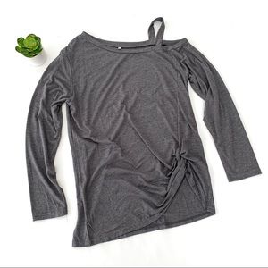 NWOT Gray could shoulder top large